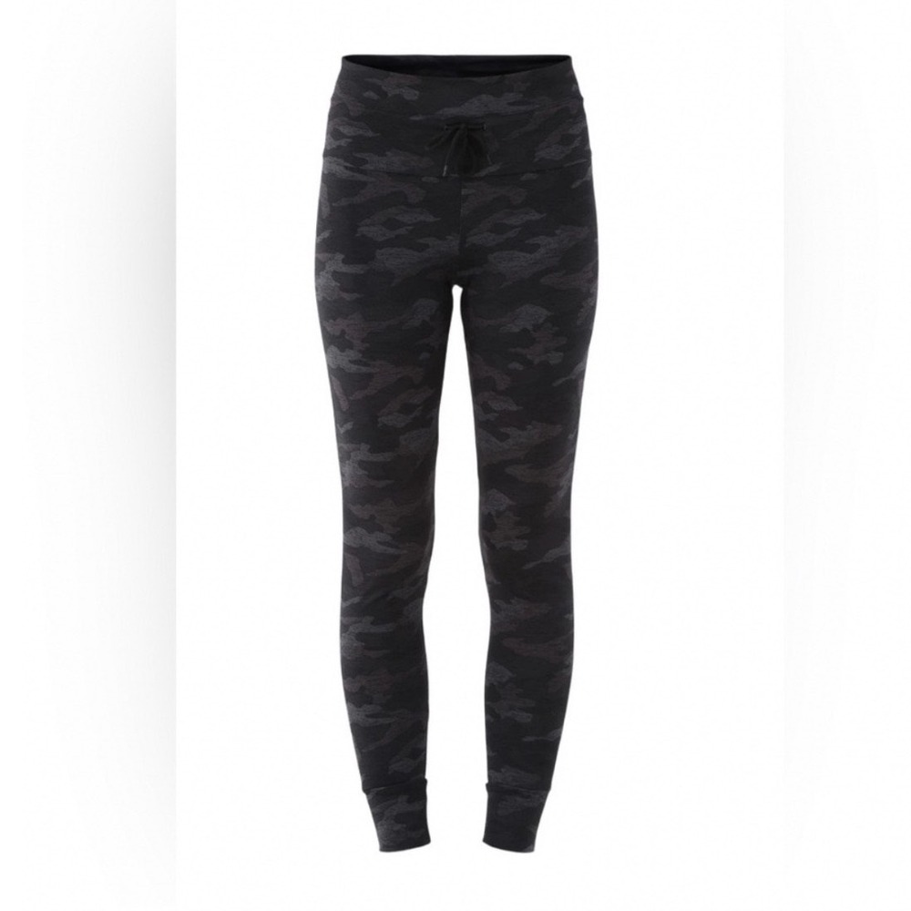 No Boundaries Women's S/M Black Camo‎ Drawstring Jogger Leggings 26" Inseam NWT
